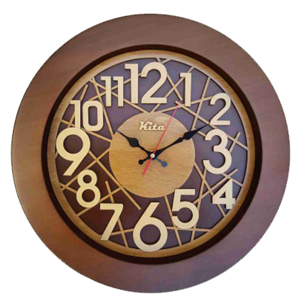 ساعت دیواری چوبی مدرن با کد WC-01
