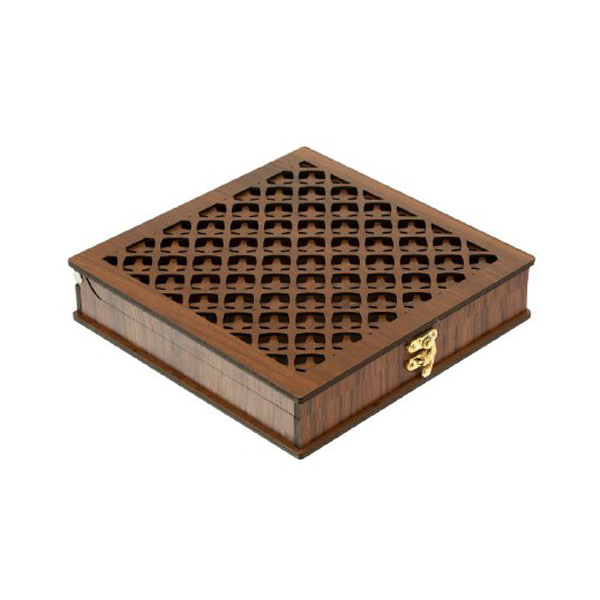 جعبه چوبی پذیرایی طرح نگین با کد WB-02