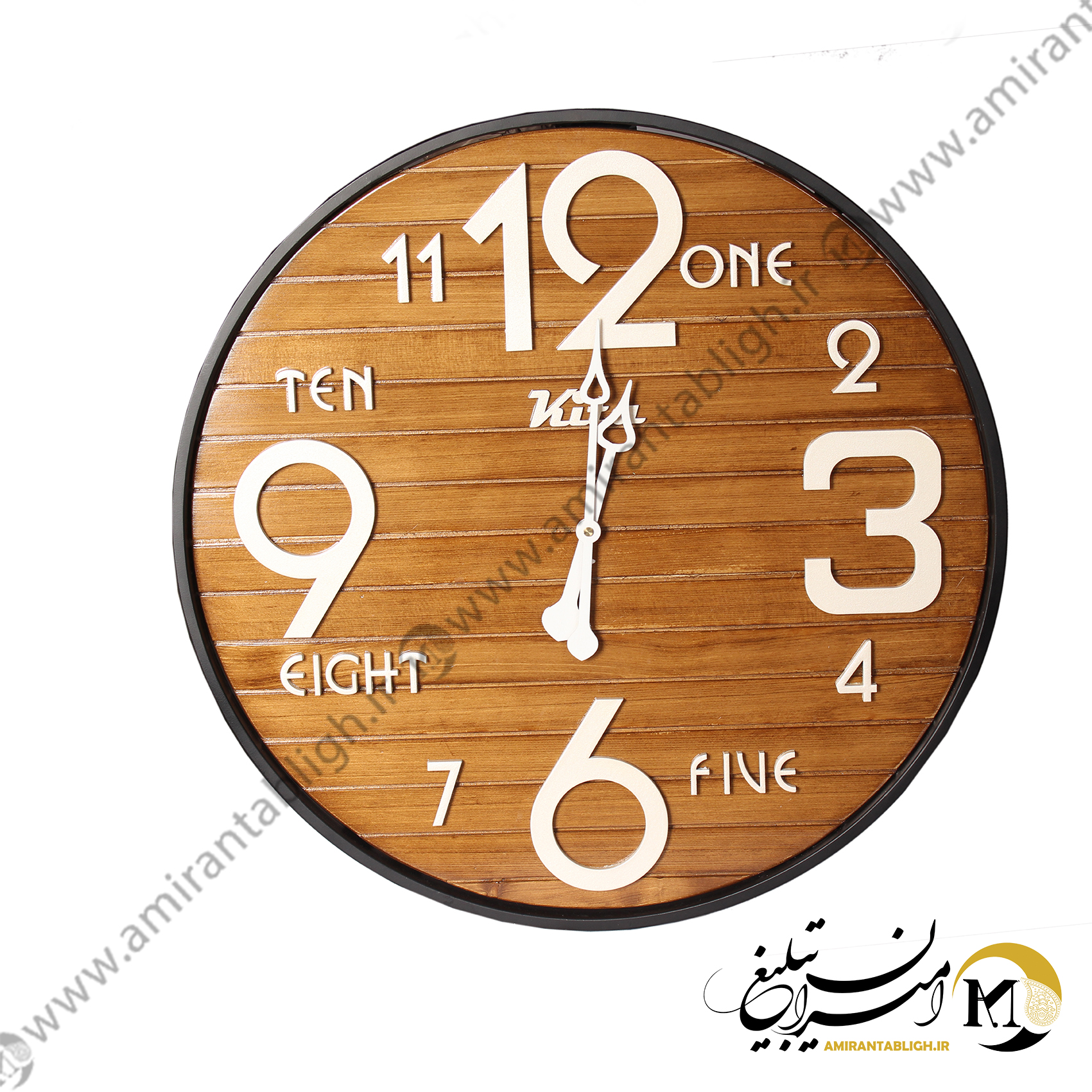 ساعت دیواری چوبی کلاسیک با کد Gh-1407