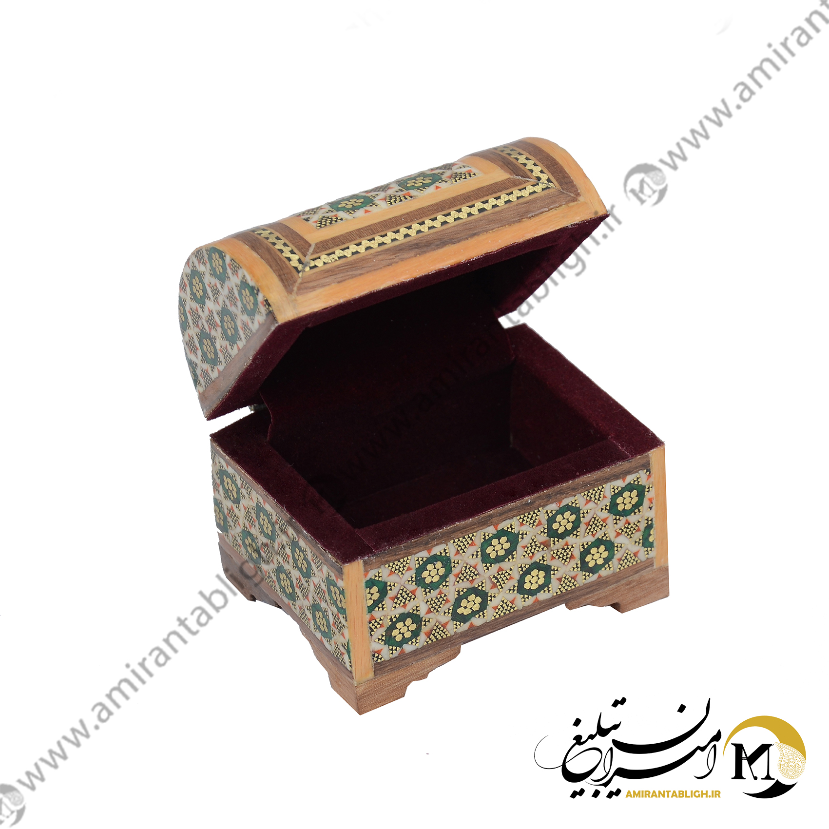 جعبه طلا و جواهرات خاتم کاری کد Jab-1751