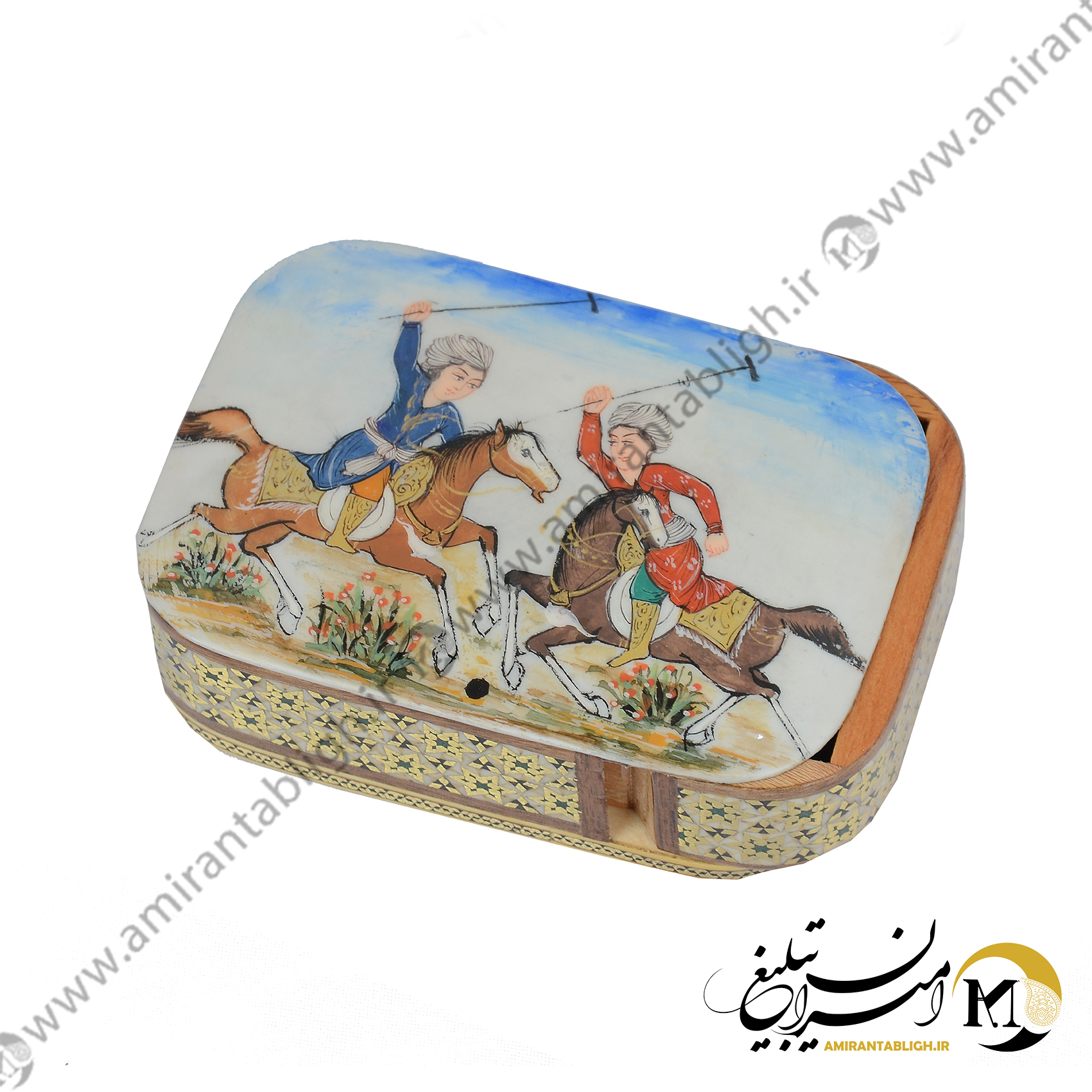 جعبه زعفران صادراتی خاتم کاری کد Jab-1757