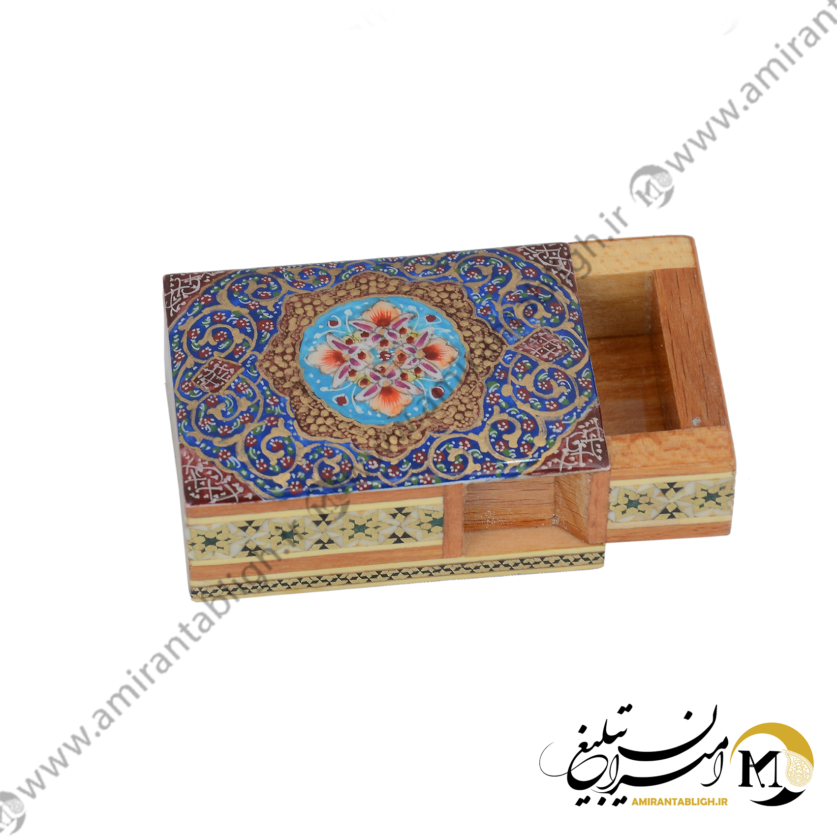 جعبه خاتم کاری مخصوص زعفران کد Jab-1770