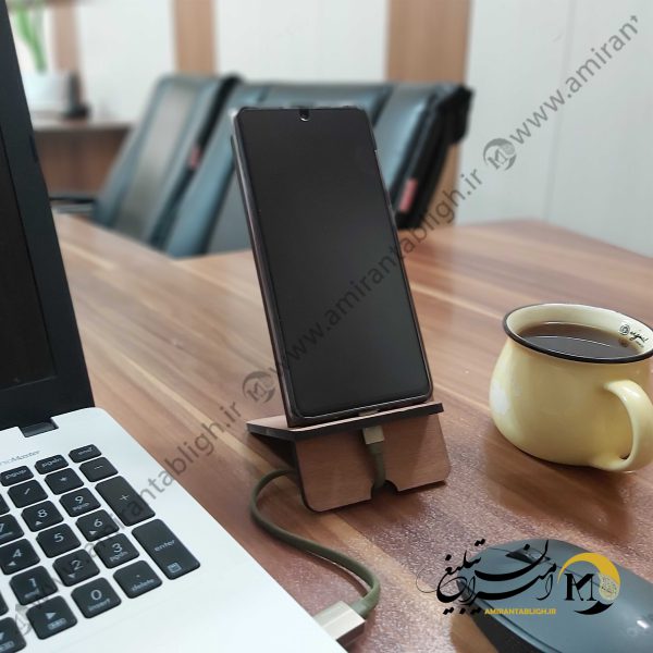 استند رومیزی موبایل مدل چوبی